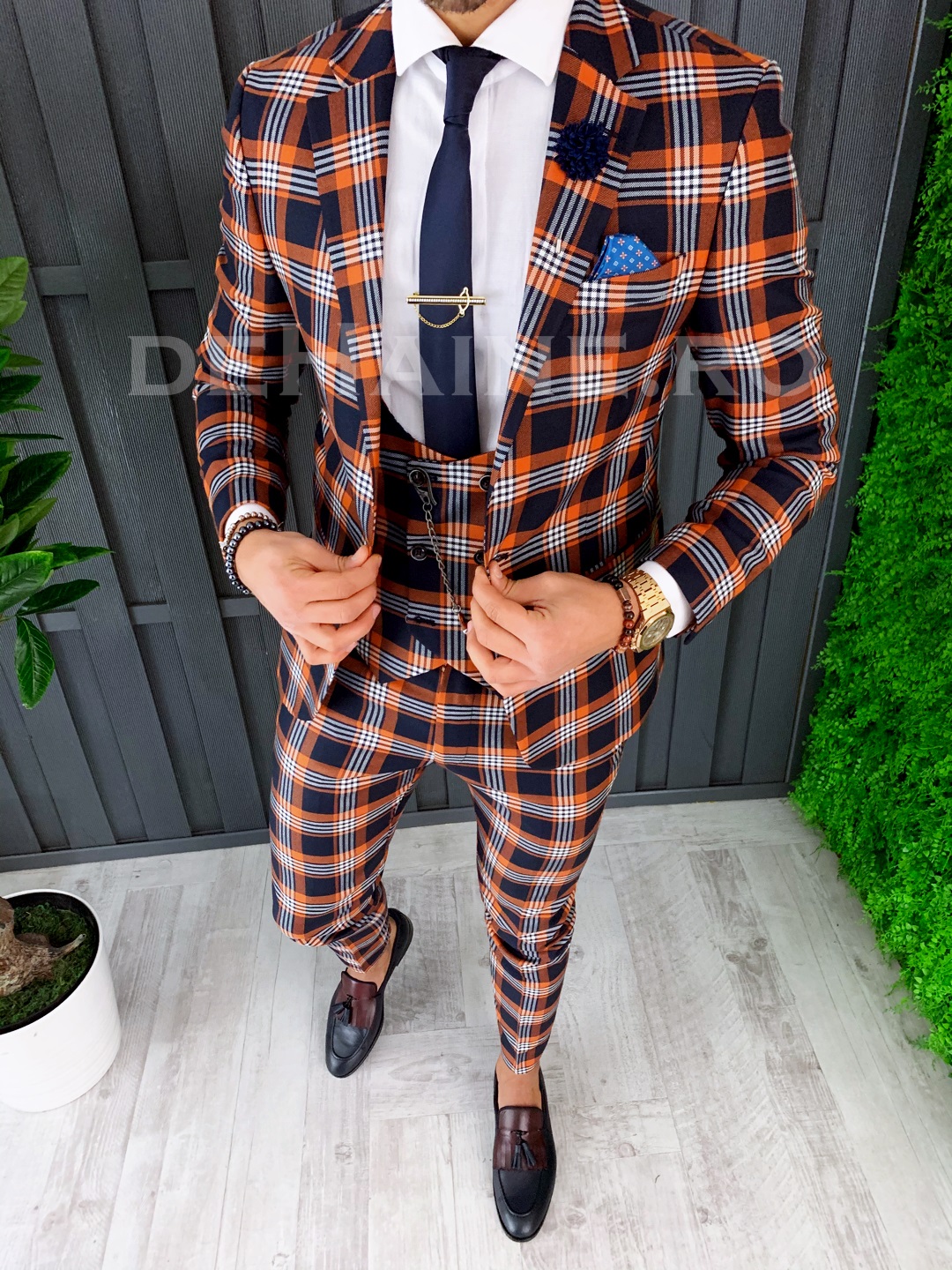 Costum barbati slim fit + vesta zr a7802 s25 26